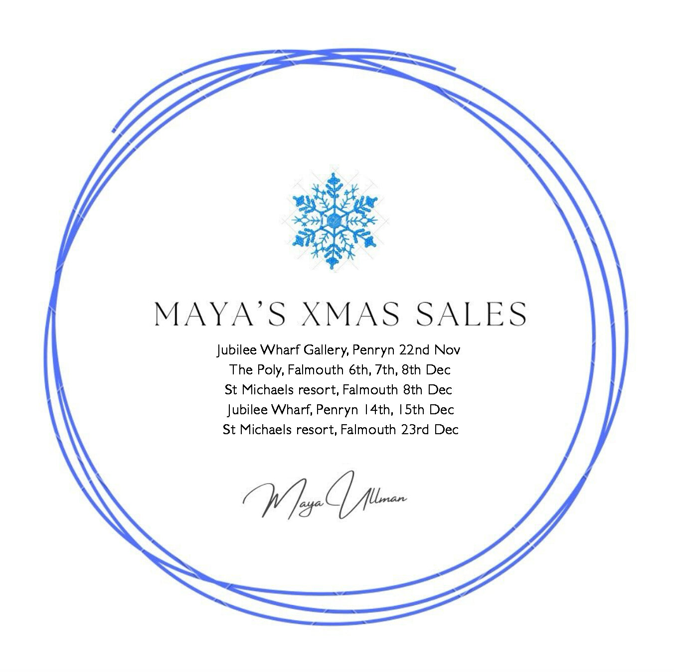 Maya'a Christmas Fairs & Events